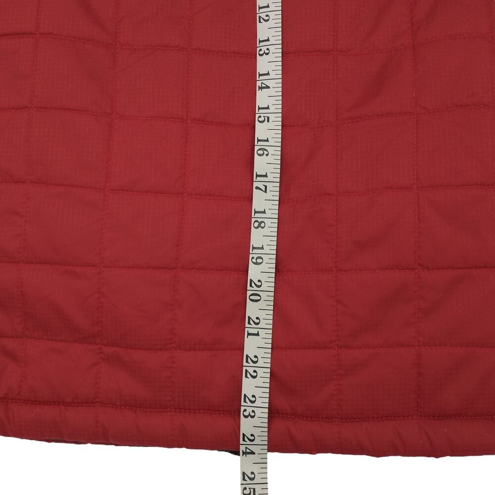 Ruff Hewn Reversible Quilted Zip Vest Red Brown Ripstop Drawstring Womens Medium - Picture 10 of 16